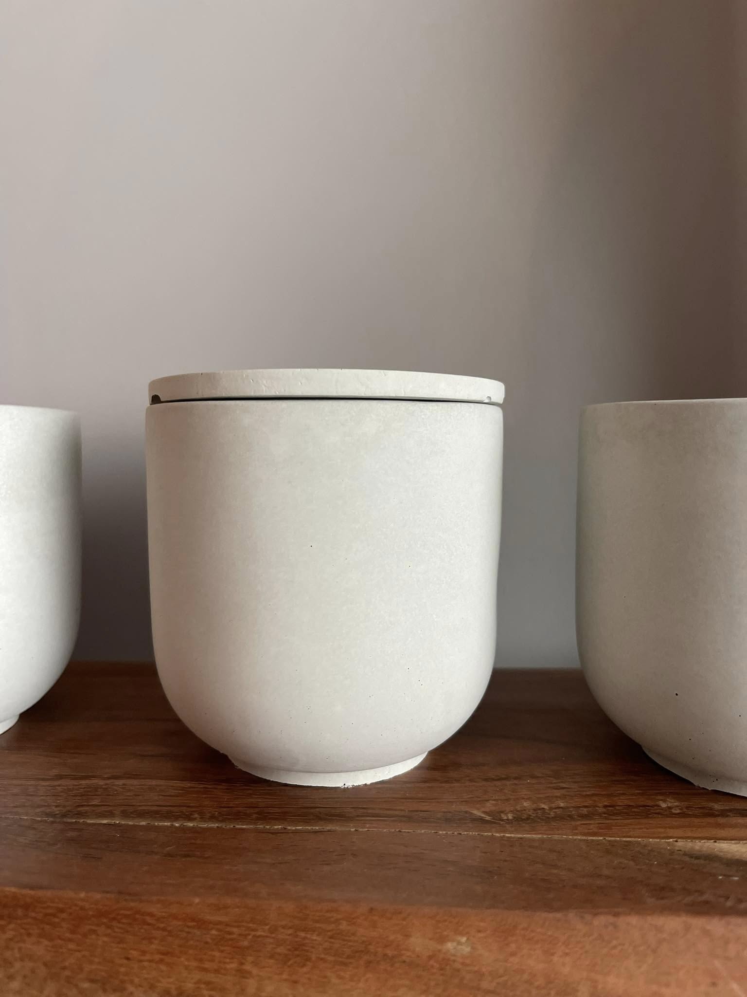 Cement Candle Vessel